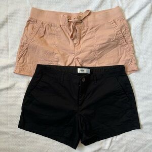 Shorts Bundle -  2 Pair of Women's shorts Old Navy Black and A.N.A Pink  Size 8